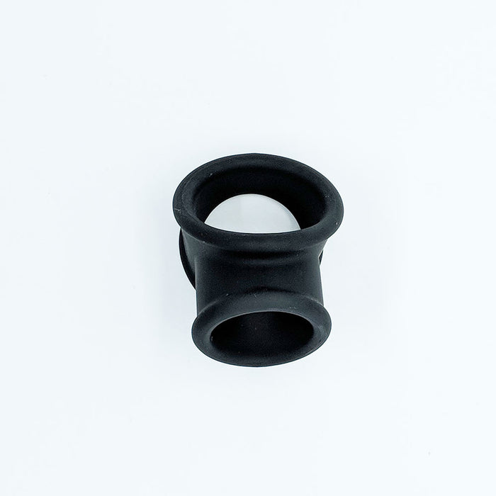 Sport Fucker - Siliconen Cock Tube - Cockring en Ballstretcher - Zwart-Erotiekvoordeel.nl