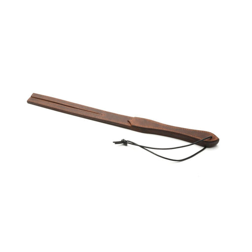 665 - Lederen Engelse Straf Paddle - Tawse - Bruin-Erotiekvoordeel.nl