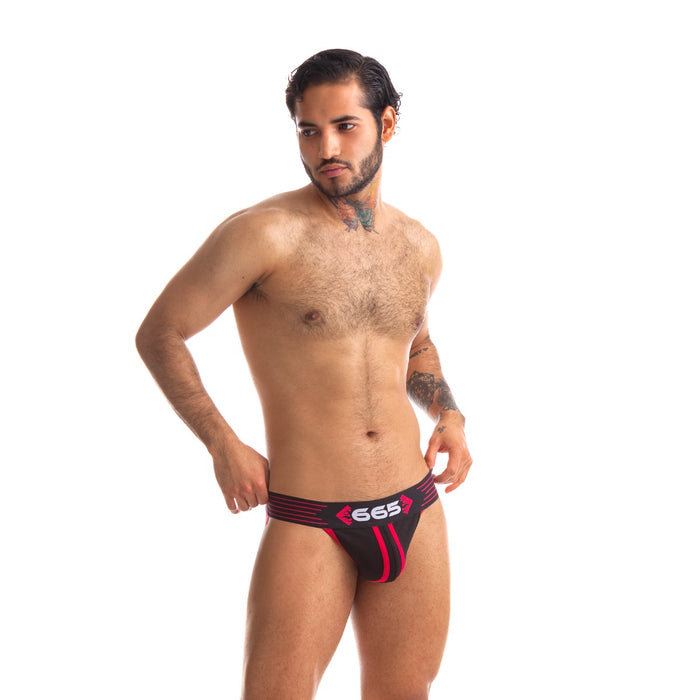 665 - Rally Jockstrap -Verkrijgbaar in 5 maten - Zwart/Rood-Erotiekvoordeel.nl