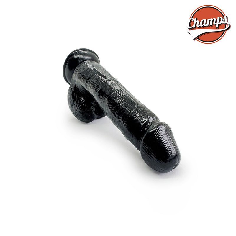 Champs - Terry - Original Dildo - 17.5 cm - Zwart-Erotiekvoordeel.nl