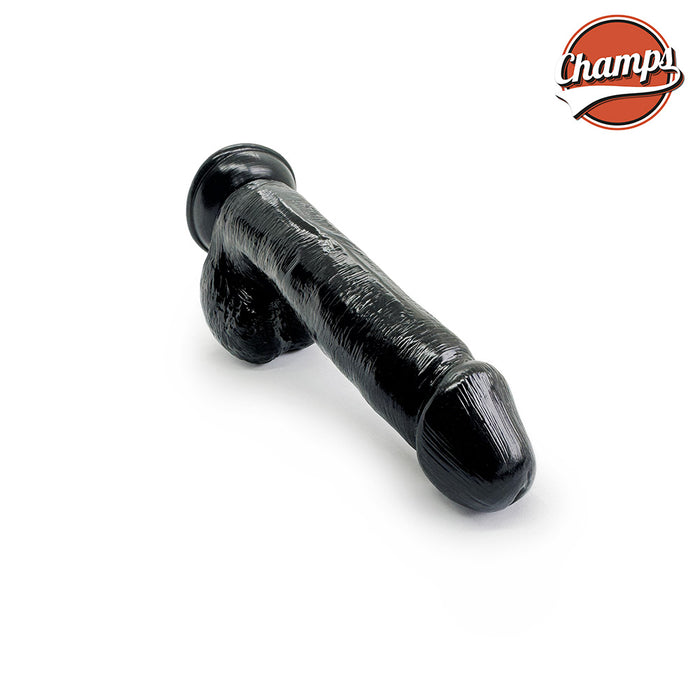 Champs - Terry Original Dildo - 17.5 cm - zwart-Erotiekvoordeel.nl