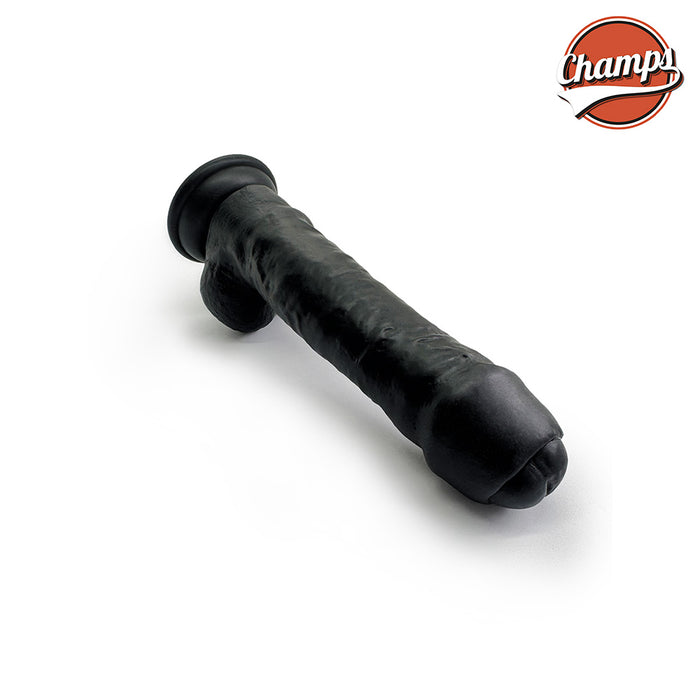 Champs - Henry Original Dildo - 17.5 cm - zwart-Erotiekvoordeel.nl