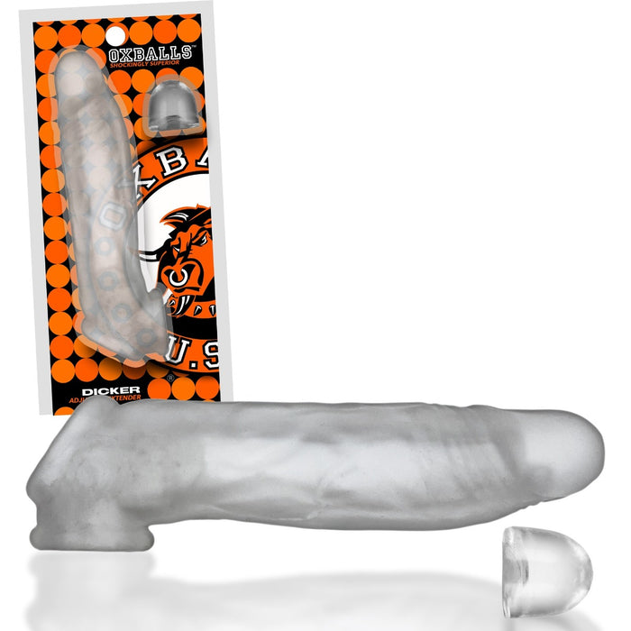 Oxballs - Dicker - Ultra-Slim Penis Sleeve - Clear Ice-Erotiekvoordeel.nl