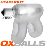 Oxballs - Headlight Shaft Holster - Cockring met LED Lampje - Siliconen/TPR - Clear Ice-Erotiekvoordeel.nl