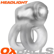 Oxballs - Headlight Shaft Holster - Cockring met LED Lampje - Siliconen/TPR - Clear Ice-Erotiekvoordeel.nl