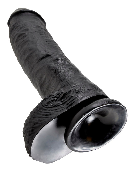 Pipedream - King Cock - Dildo met Balzak - 25,5 cm - Zwart-Erotiekvoordeel.nl