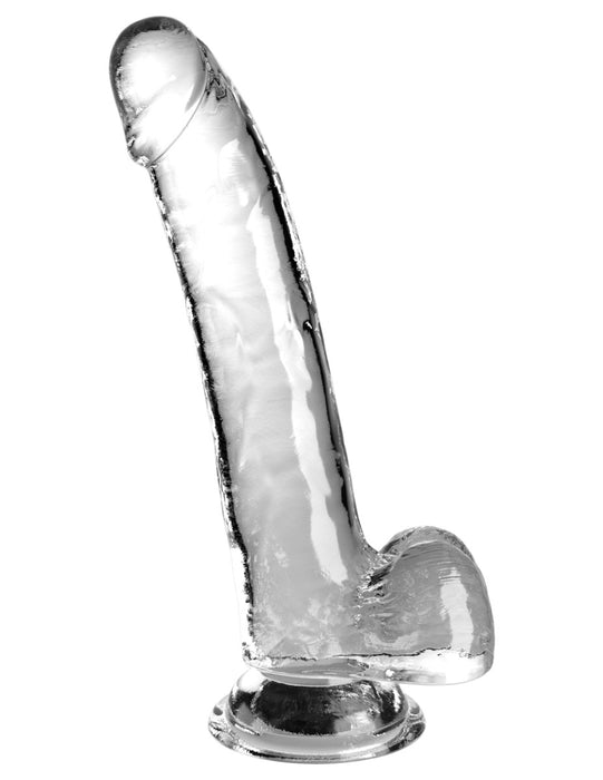 Pipedream - King Cock - Dildo met Balzak - 23 cm - Transparant-Erotiekvoordeel.nl