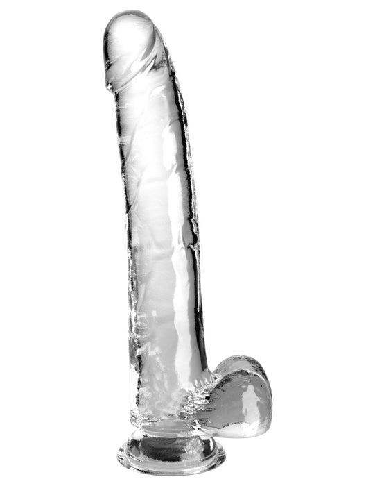 Pipedream - King Cock - Dildo met Balzak - 28 cm - Transparant