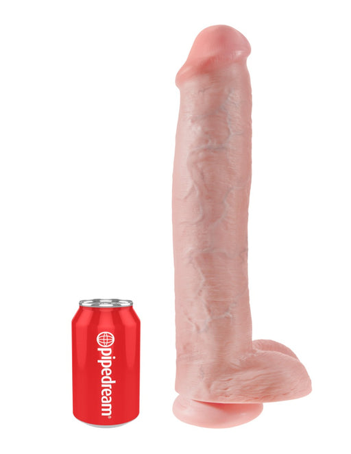 Pipedream - King Cock - Dildo met Balzak - 38 cm - Lichte Huidskleur-Erotiekvoordeel.nl