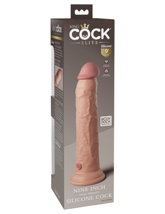 Pipedream - King Cock - Dual Density Dildo - 23 cm - Lichte Huidskleur-Erotiekvoordeel.nl