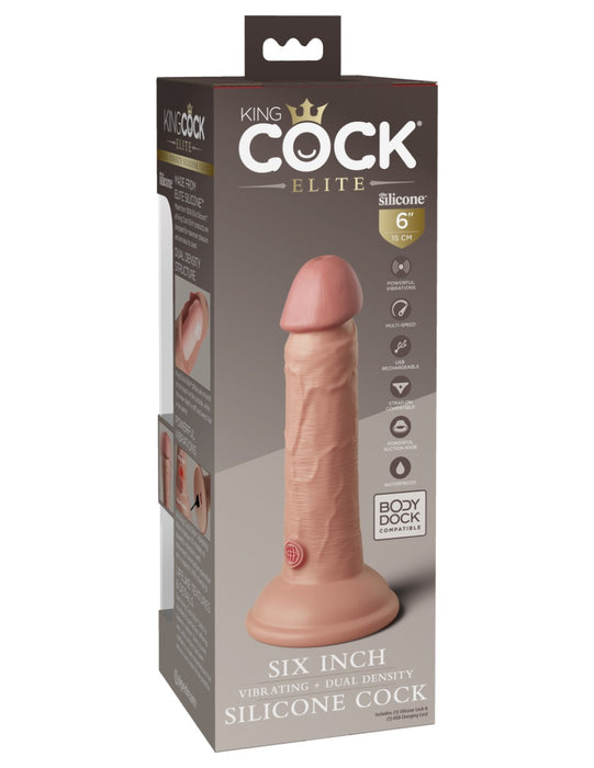 Pipedream - King Cock - Dual Density Vibrerende Dildo - 15 cm-Erotiekvoordeel.nl