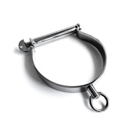 Black Label - Darby-stijl RVS Slaven Halsband - Collar-Erotiekvoordeel.nl