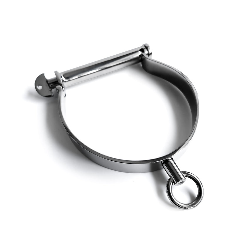 Black Label - Darby-stijl RVS Slaven Halsband - Collar-Erotiekvoordeel.nl