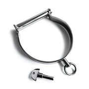 Black Label - Darby-stijl RVS Slaven Halsband - Collar-Erotiekvoordeel.nl