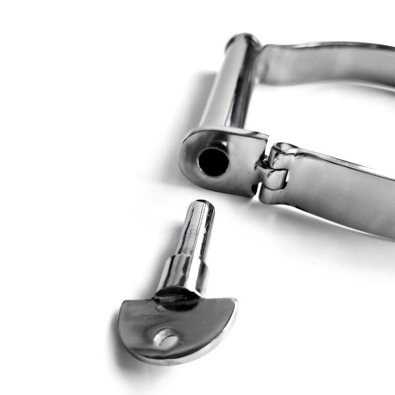 Black Label - Darby-stijl RVS Slaven Halsband - Collar-Erotiekvoordeel.nl