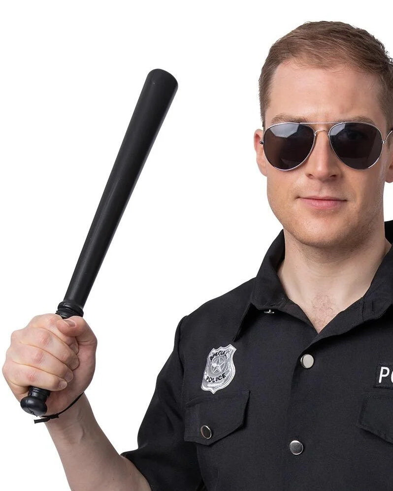 Black Label - Houten Politieknuppel - Wapenstok - Zwart-Erotiekvoordeel.nl