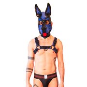 Brutus Vegan Bulldog Harnas - Zwart/Blauw-Erotiekvoordeel.nl