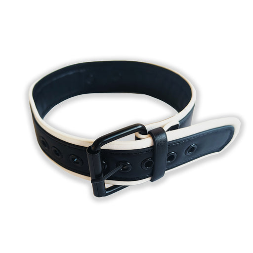 Brutus Vegan Puppy Collar - Zwart/Wit-Erotiekvoordeel.nl