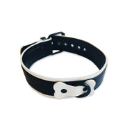 Brutus Vegan Puppy Collar - Zwart/Wit-Erotiekvoordeel.nl