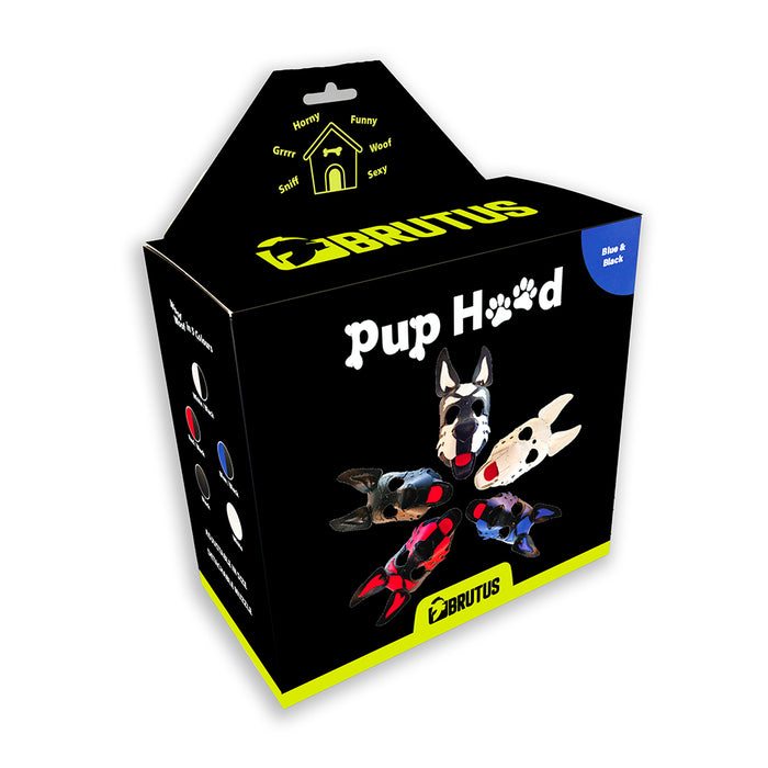 Brutus Vegan Puppy Hood - Zwart/Blauw-Erotiekvoordeel.nl