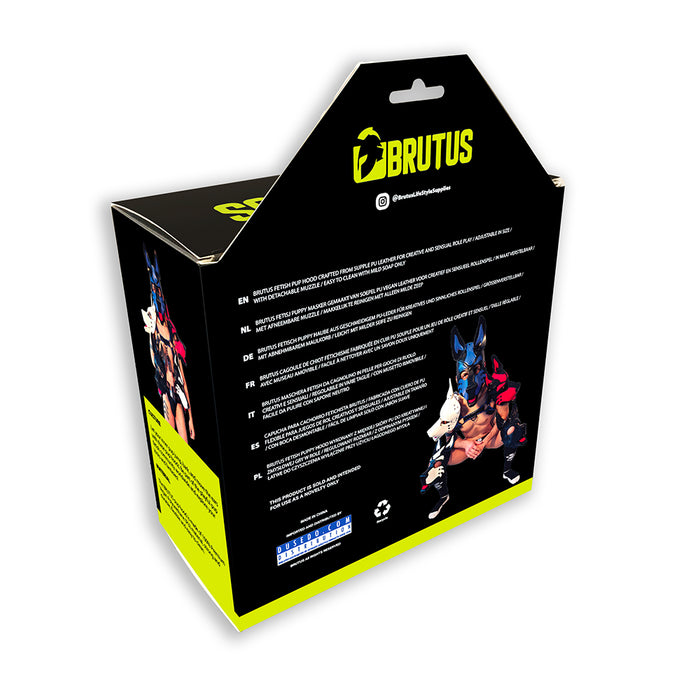 Brutus Vegan Puppy Hood - Zwart/Wit-Erotiekvoordeel.nl