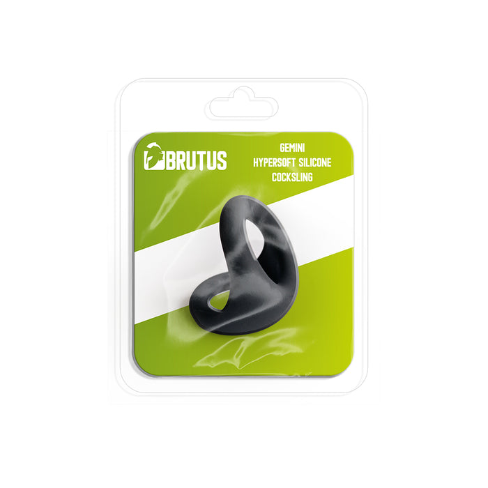 Brutus - Gemini - Ultrazachte Dubbele Cockring - Zwart-Erotiekvoordeel.nl