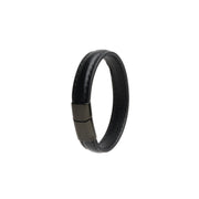 665 - Lederen Armband en Cockring - 2 in 1 - Zwarte Magnetische Sluiting-Erotiekvoordeel.nl
