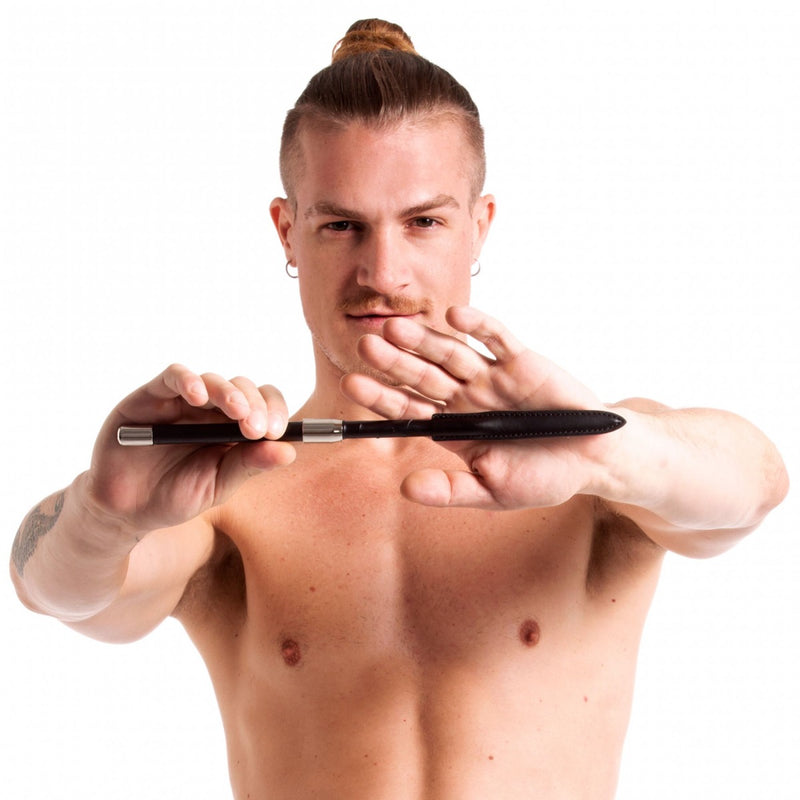 665 Vegan - Quad Paardrijzweepje - Crop - Met vier verwisselbare tips - Zwart-Erotiekvoordeel.nl