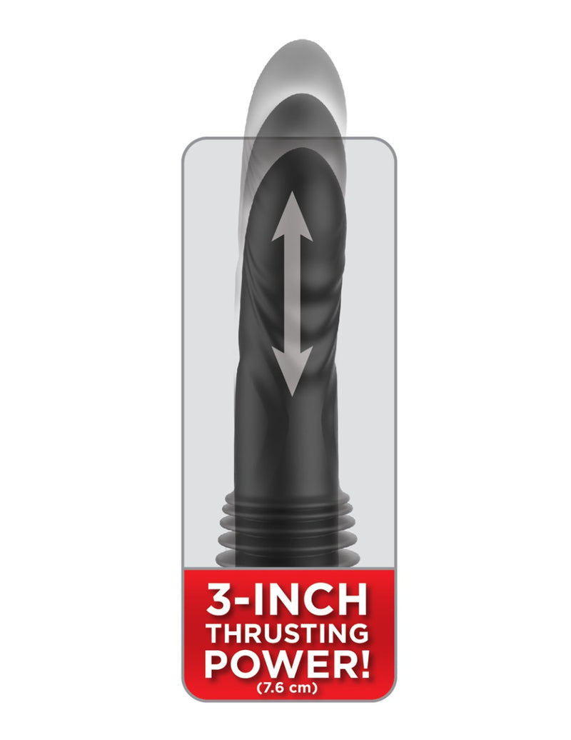 Pipedream - Fetish Fantasy - Ultimate Silicone Thruster - Stotende Vibrator met Handvat - Zwart-Erotiekvoordeel.nl