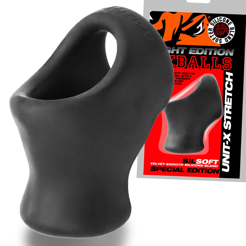 Oxballs - Unit-X Stretch Cocksling - Night Edition - Siliconen/TPR - Zwart-Erotiekvoordeel.nl