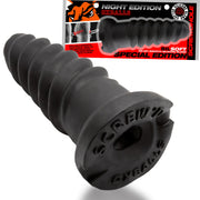 Oxballs - Screwdhole - Inbrengbare Fuck Sleeve - Night Edition - Siliconen/TPR - Zwart-Erotiekvoordeel.nl