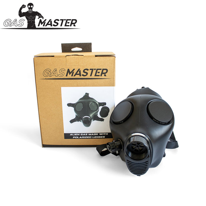 GASMASTER Alien Gasmasker – Gepolariseerde Lenzen + Metalen Oogkappen-Erotiekvoordeel.nl