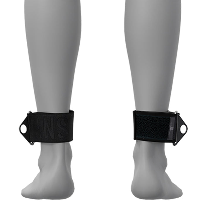 Haftanstalt - Verstelbare Neopreen Enkelboeien Set met Metalen Gesp - Zwart-Erotiekvoordeel.nl