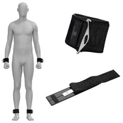 Haftanstalt - Verstelbare Neopreen Enkelboeien Set met Metalen Gesp - Zwart-Erotiekvoordeel.nl