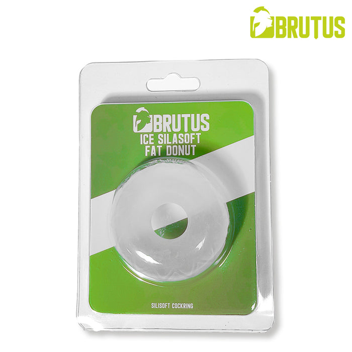 BRUTUS ICE - Silasoft Fat Donut Cockring - Transparant-Erotiekvoordeel.nl