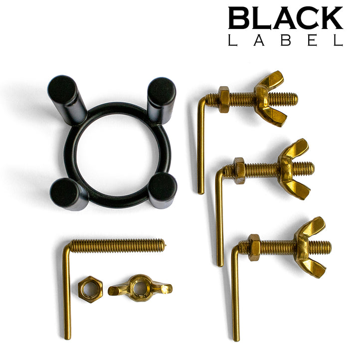 Black Label - 4-Way Urethrale Stretcher - Zwart/Goud-Erotiekvoordeel.nl