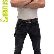 Brutus - Lederen Beenharnas - Verstelbaar- Zwart-Erotiekvoordeel.nl