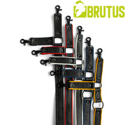 Brutus - Lederen Beenharnas - Verstelbaar- Zwart/Rood-Erotiekvoordeel.nl