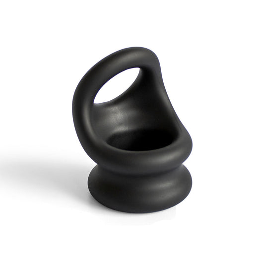 Brutus - Viceversa- Superzachte Siliconen Penis- en Scrotumring - Zwart-Erotiekvoordeel.nl