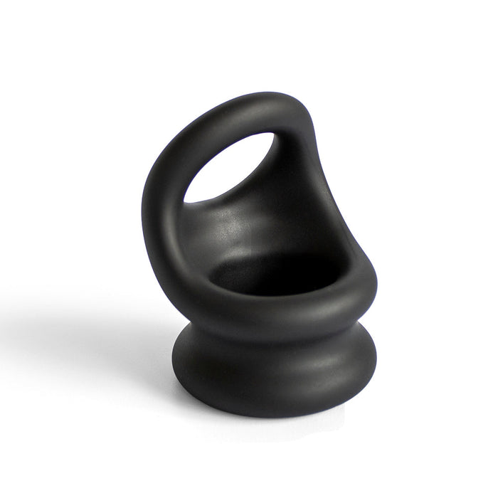 Brutus - Viceversa- Superzachte Siliconen Penis- en Scrotumring - Zwart-Erotiekvoordeel.nl