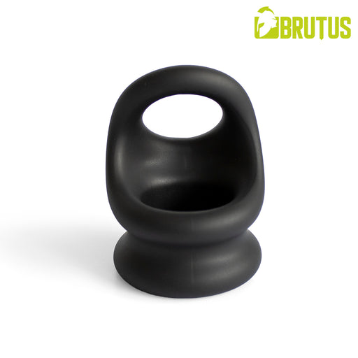 Brutus - Viceversa- Superzachte Siliconen Penis- en Scrotumring - Zwart-Erotiekvoordeel.nl