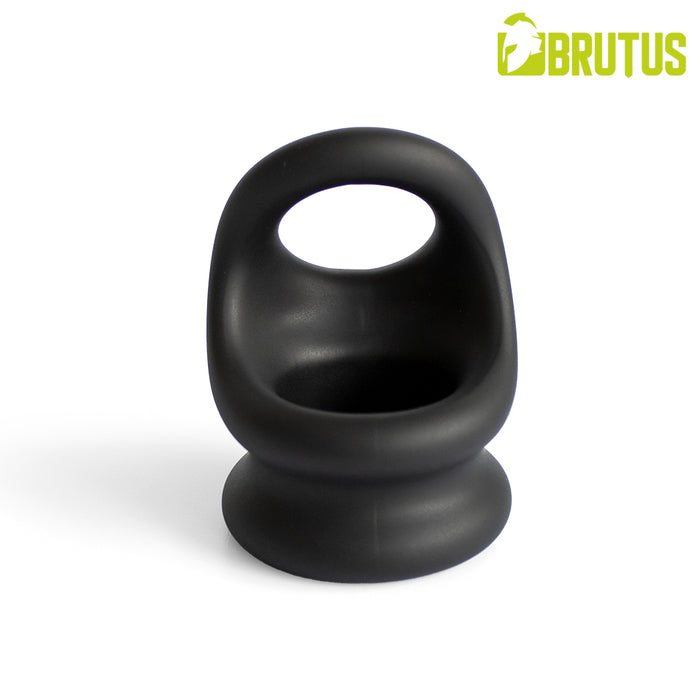 Brutus - Viceversa- Superzachte Siliconen Penis- en Scrotumring - Zwart-Erotiekvoordeel.nl