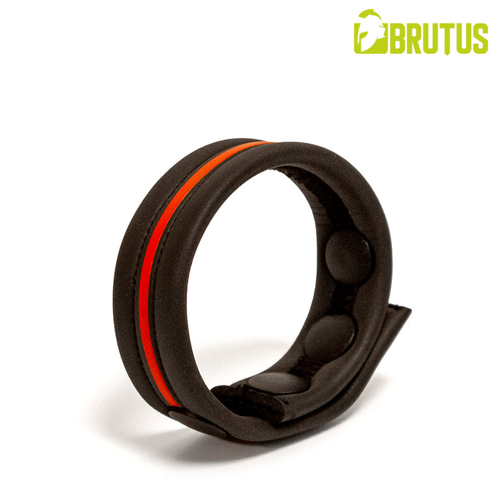 Brutus - Neopreen Cockstrap - Verstelbaar met drukknopen - Zwart/Rood