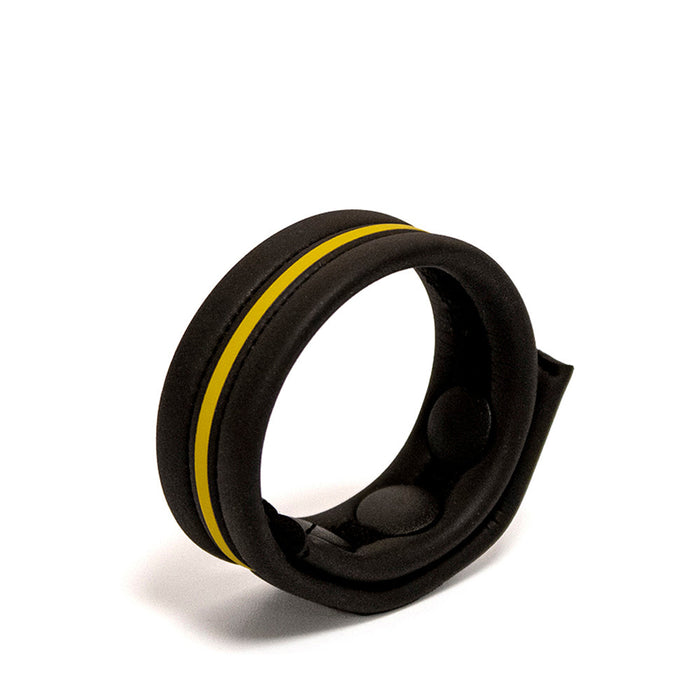 Brutus - Neopreen Cockstrap - Verstelbaar met drukknopen - Zwart/Geel