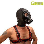 Brutus - Neopreen Alien Gas Masker Hood - Zwart-Erotiekvoordeel.nl