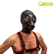 Brutus - Neopreen Alien Gas Masker Hood - Zwart-Erotiekvoordeel.nl