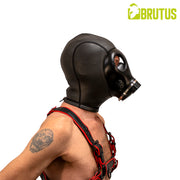 Brutus - Neopreen Alien Gas Masker Hood - Zwart-Erotiekvoordeel.nl