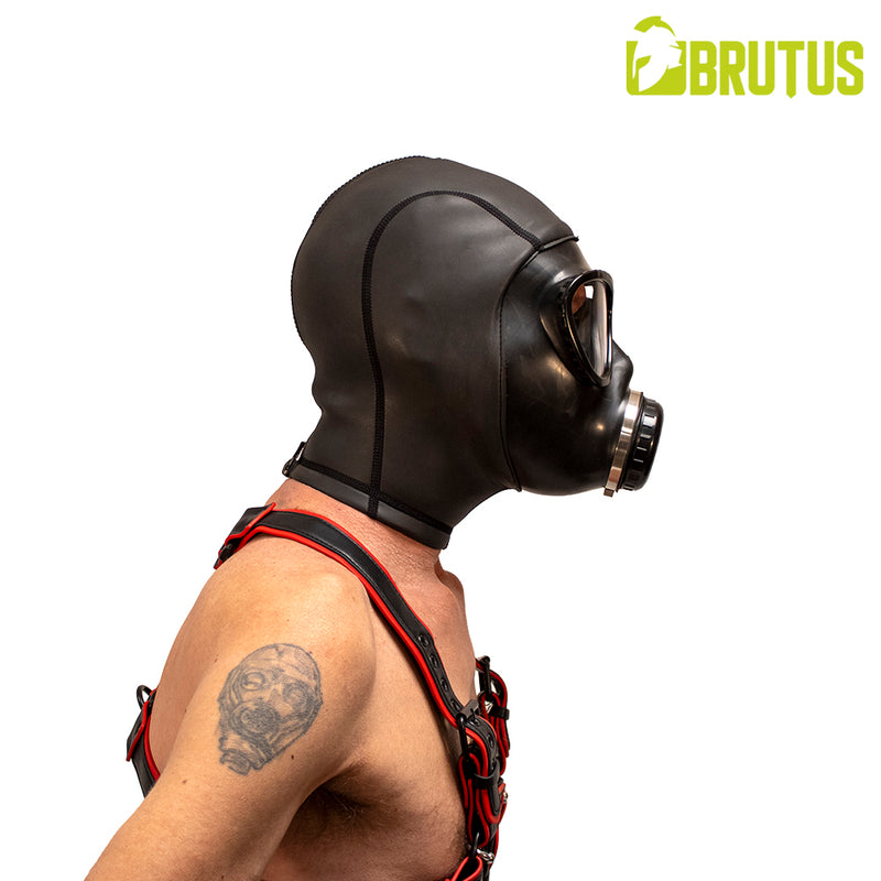 Brutus - Neopreen Army Gas Masker Hood - Zwart-Erotiekvoordeel.nl