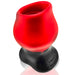 Oxballs - Pighole Lava - Holle Buttplug - Tunnelplug - Rood/Zwart-Erotiekvoordeel.nl
