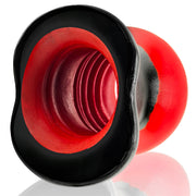 Oxballs - Pighole Lava - Holle Buttplug - Tunnelplug - Rood/Zwart-Erotiekvoordeel.nl